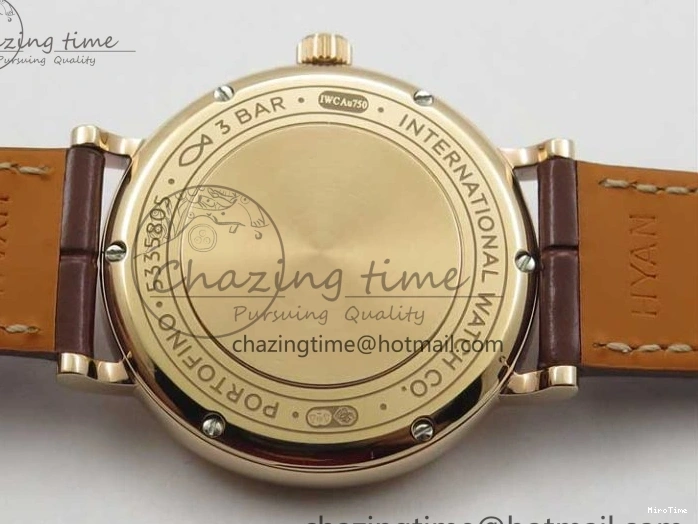 MIROTIME 1226 Portofino 37mm RG V7F 1:1 Best Edition Gray Dial on Deep Brown Leather Strap A SunProtective 7090